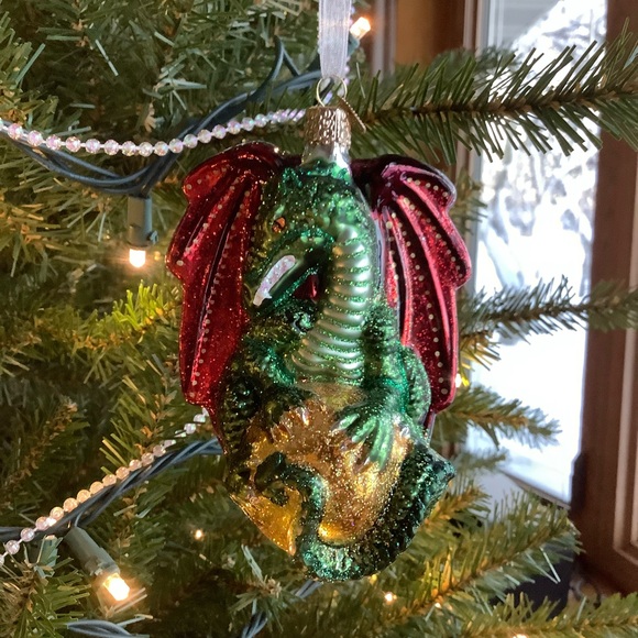 Old World Christmas Glass Dragon Ornament - Picture 2 of 8